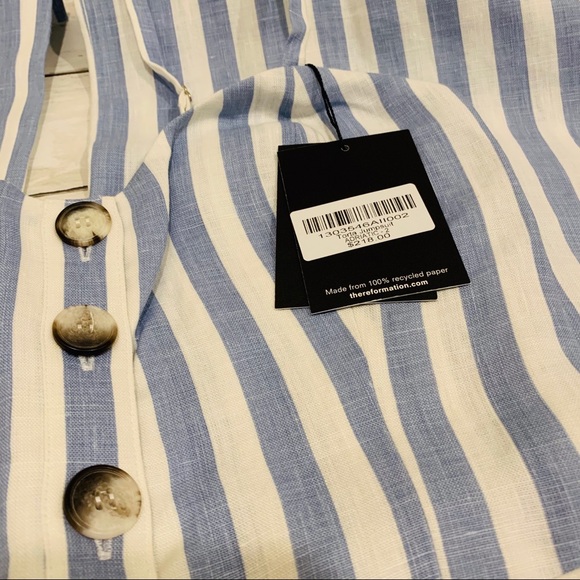 Torta jumpsuit Adriatic stripe blue reformation 2 - Picture 5 of 9